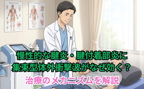 慢性的な腱炎・腱付着部炎に集束型体外衝撃波がなぜ効く？ 治療のメカニズムを解説