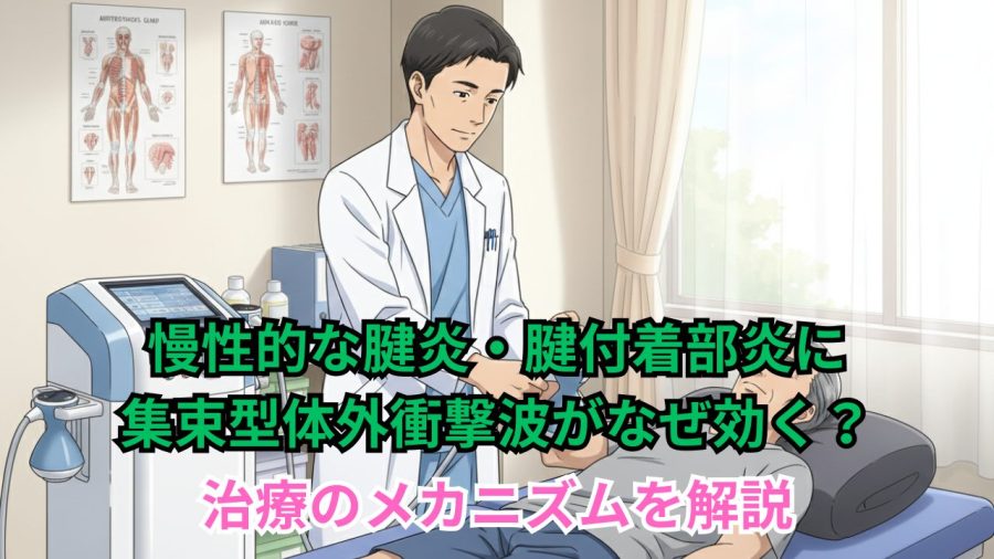 慢性的な腱炎・腱付着部炎に集束型体外衝撃波がなぜ効く？ 治療のメカニズムを解説