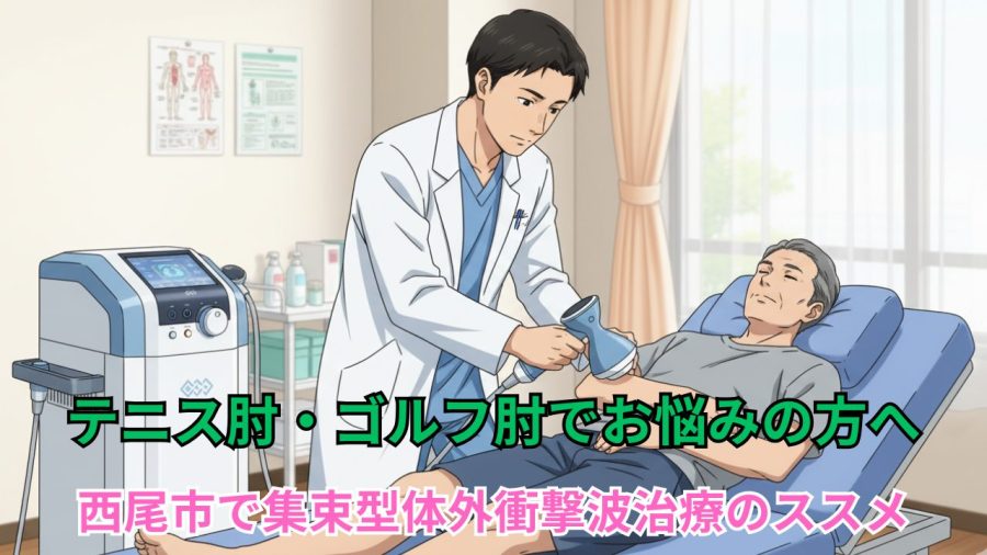 テニス肘・ゴルフ肘でお悩みの方へ　西尾市での集束型体外衝撃波治療のススメ