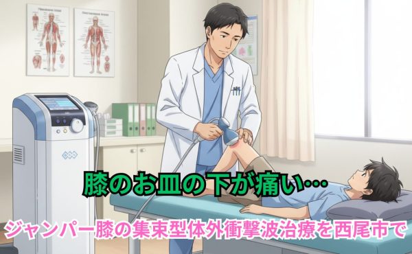 膝のお皿の下が痛い…ジャンパー膝の集束型体外衝撃波治療を西尾市で