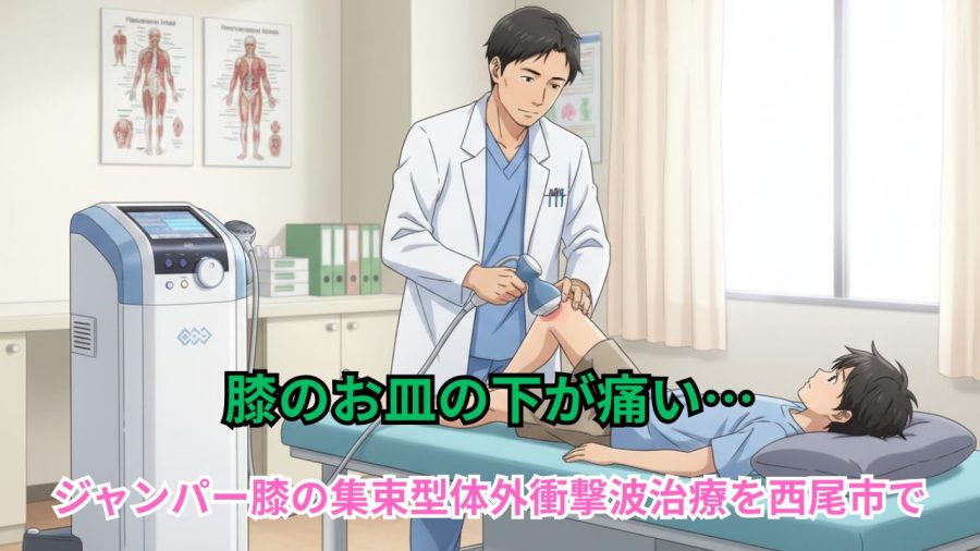 膝のお皿の下が痛い…ジャンパー膝の集束型体外衝撃波治療を西尾市で