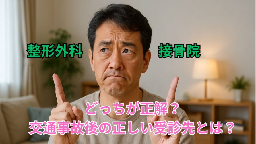 整形外科と接骨院、どっちが正解？交通事故後の正しい受診先とは