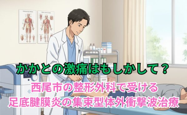 かかとの激痛はもしかして？ 西尾市の整形外科で受ける足底腱膜炎の集束型体外衝撃波治療