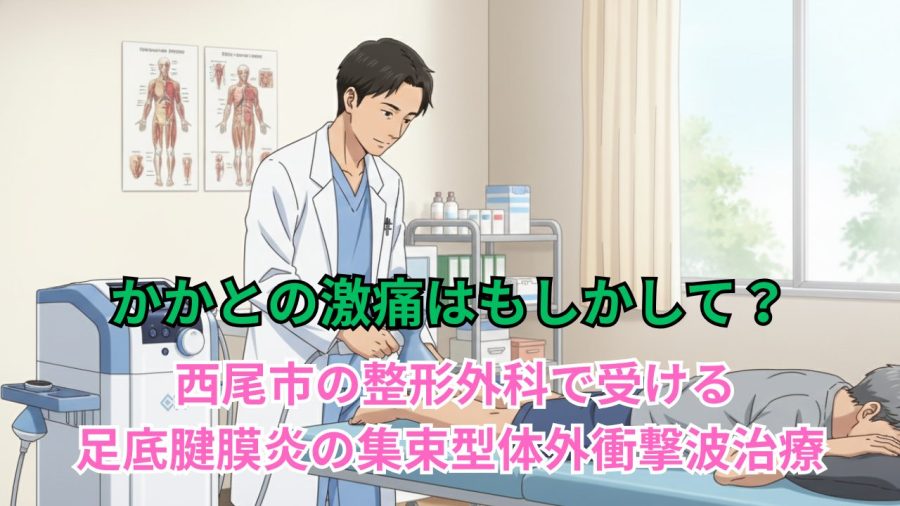 かかとの激痛はもしかして？ 西尾市の整形外科で受ける足底腱膜炎の集束型体外衝撃波治療