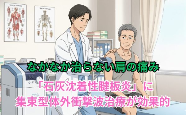 なかなか治らないその肩の痛み。「石灰沈着性腱板炎」に集束型体外衝撃波が効果的