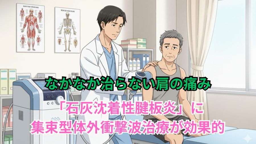 なかなか治らないその肩の痛み。「石灰沈着性腱板炎」に集束型体外衝撃波が効果的