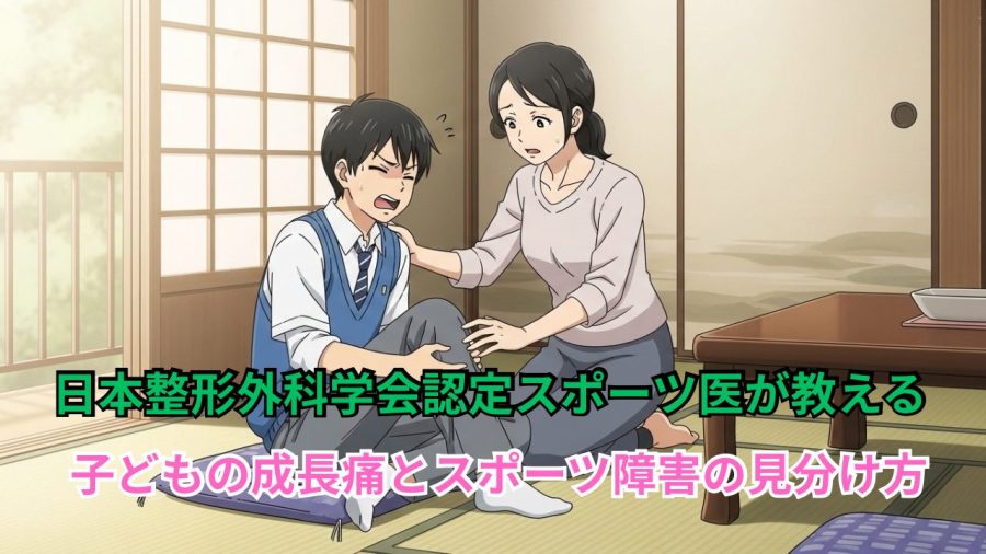 日本整形外科学会認定スポーツ医が教える - 子どもの成長痛とスポーツ障害の見分け方